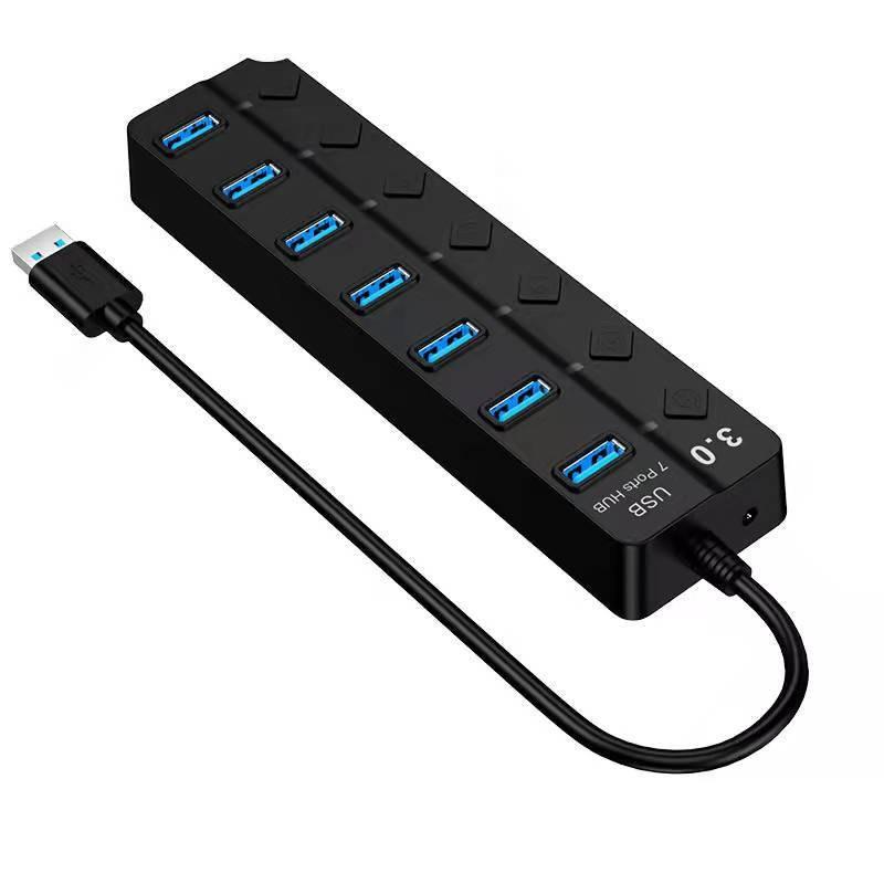 Usb3.0hub One Drags Seven-port Laptop Extender USB3.0 Hub High-speed Transmission CableUSB Computer Expander