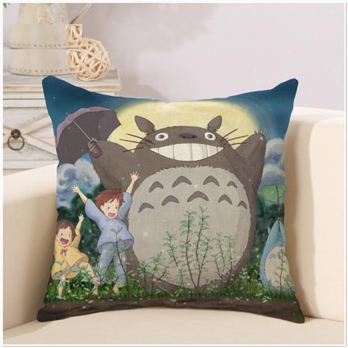 Милый мультфильм Тоторо, милый пледы, наволочка, чехол для подушки квадратной формы, чехол для подушки с шиншиллой для дивана, дома, Капа де Альмофадас 45x45