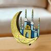 Ramadan Mubarak Ornament Desk Lamp Wooden Moon Night Light Decorative Decoration for Living