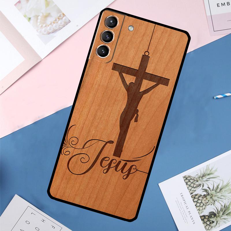 Деревянный чехол Будда Иисус Гваделупский для Samsung Galaxy S24 Ultra S21 S22 S23 S25 Ultra S9 S10 Plus S20 FE S25 FE Задняя крышка