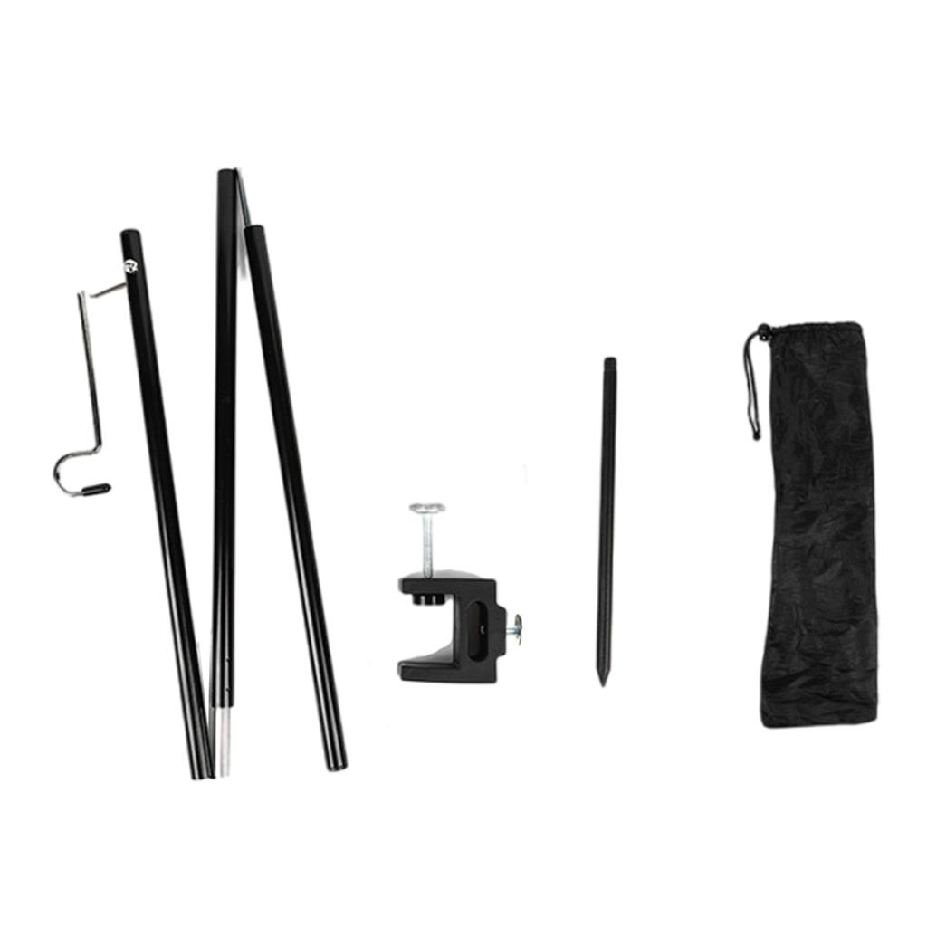 Складная стойка для лампы Портативная уличная вешалка для настольной лампы для пикников, походов, рыбалки, пеших походов, сада, долговечная