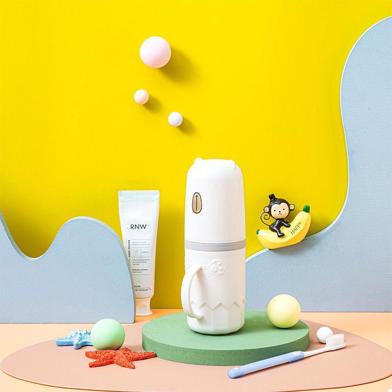 Портативный ополаскиватель для полости рта для домашнего использования, путешествий, Little Bear, креативный стоматологический набор с прямой трубкой, многофункциональный ополаскиватель для полости рта.