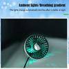 Портативный мини-вентилятор для автомобиля, USB-зарядка, многофункциональный светодиодный свет, семилопастной турбовентилятор, мини-электровентилятор для воздуховода автомобиля, автотовары