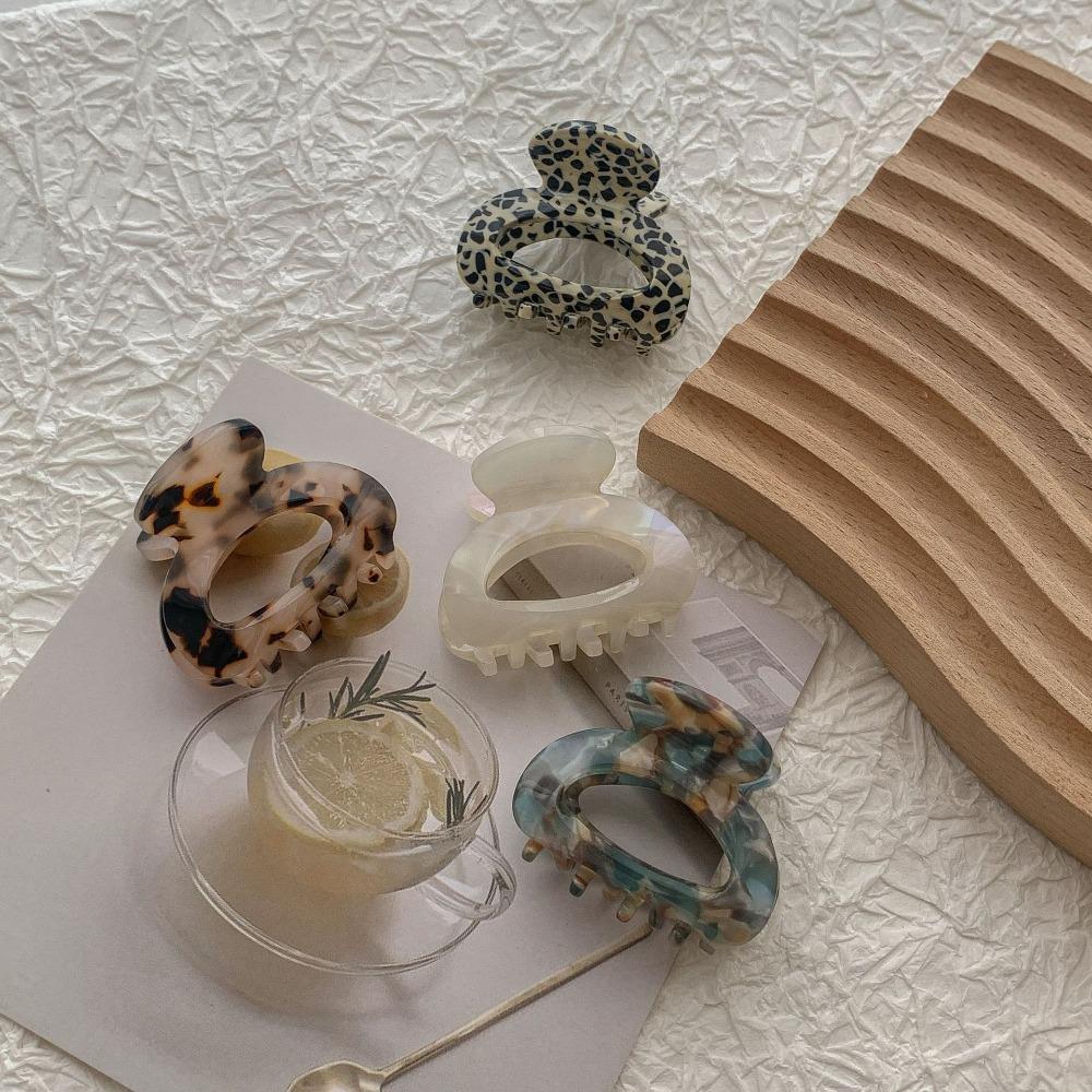 Hair Clips Vintage Back Half Hair Clip Acetate Small Grip Hair Clip Temperament Bangs Clip  Women