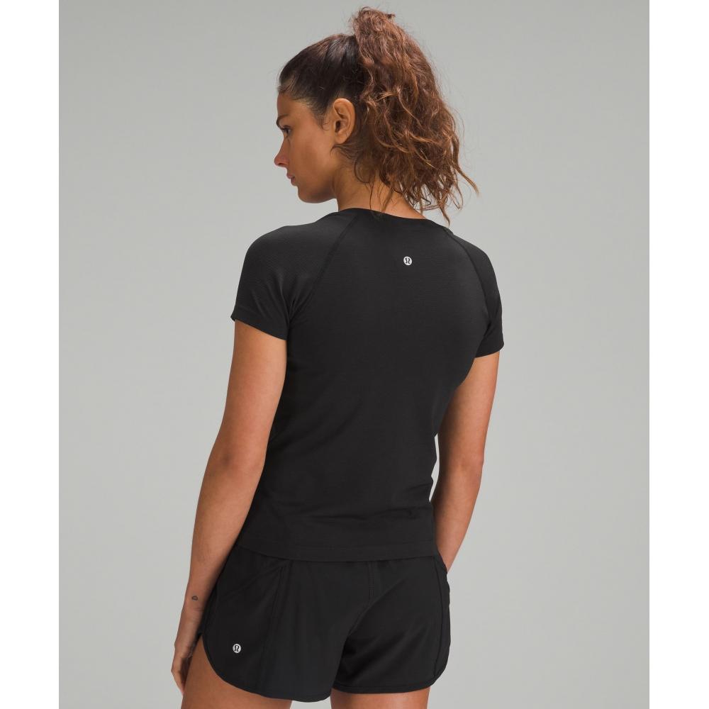 Lululemon Рубашка Swiftly Tech с коротким рукавом 2.0 Длина талии Черный Черный