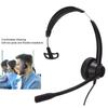 Customer Service Headphones Telephone Headset Speaker Volume Adjustment Microphone Mute Monaural RJ9 Business Headset Black