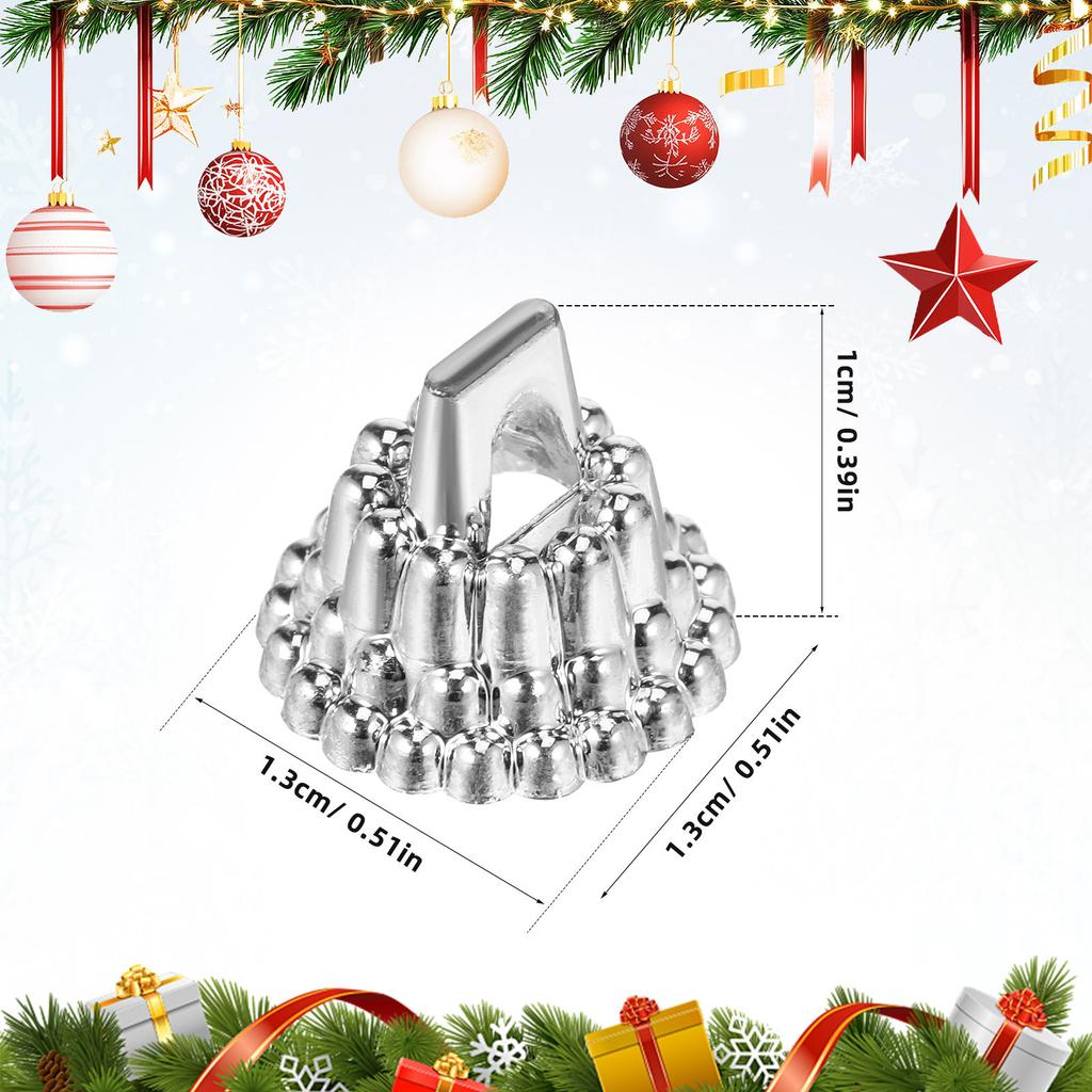 1Set Christmas Ball Caps Pendant End Covers Miniature Plastic Tree Hanging DIY Xmas Decorative Ornaments Holder