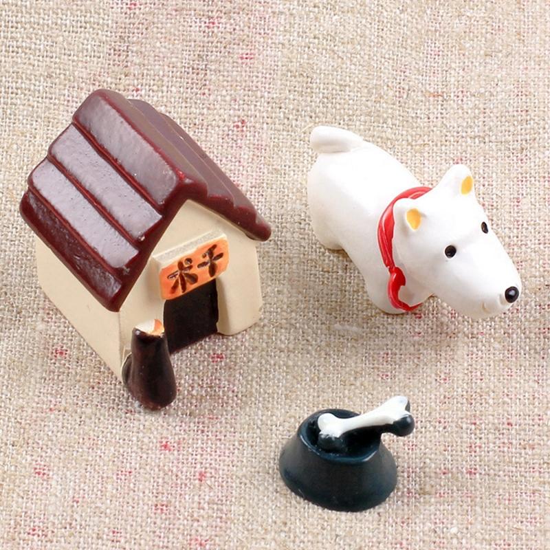 Творчество DIY суккулентные растения горшечная культура Microlandschaft фея собака украшение дома аксессуары