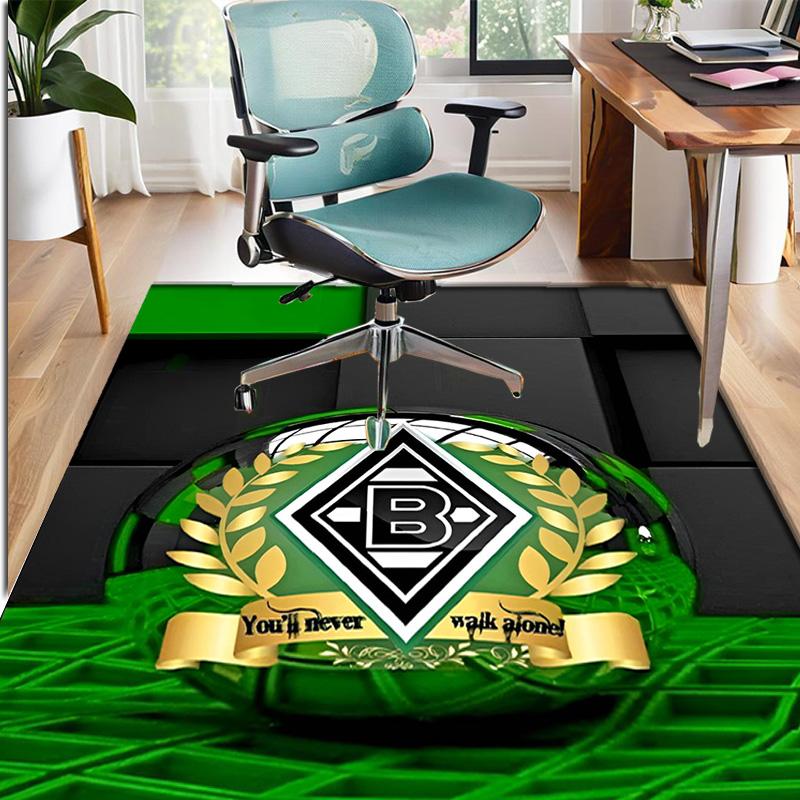 Borussia Monchengladbach Pattern Rug, Indoor/Outdoor Mat, for Picnic, Gameroom, Bedroom, Office, Living Room, Home Decor Carpet, Birthday Gift