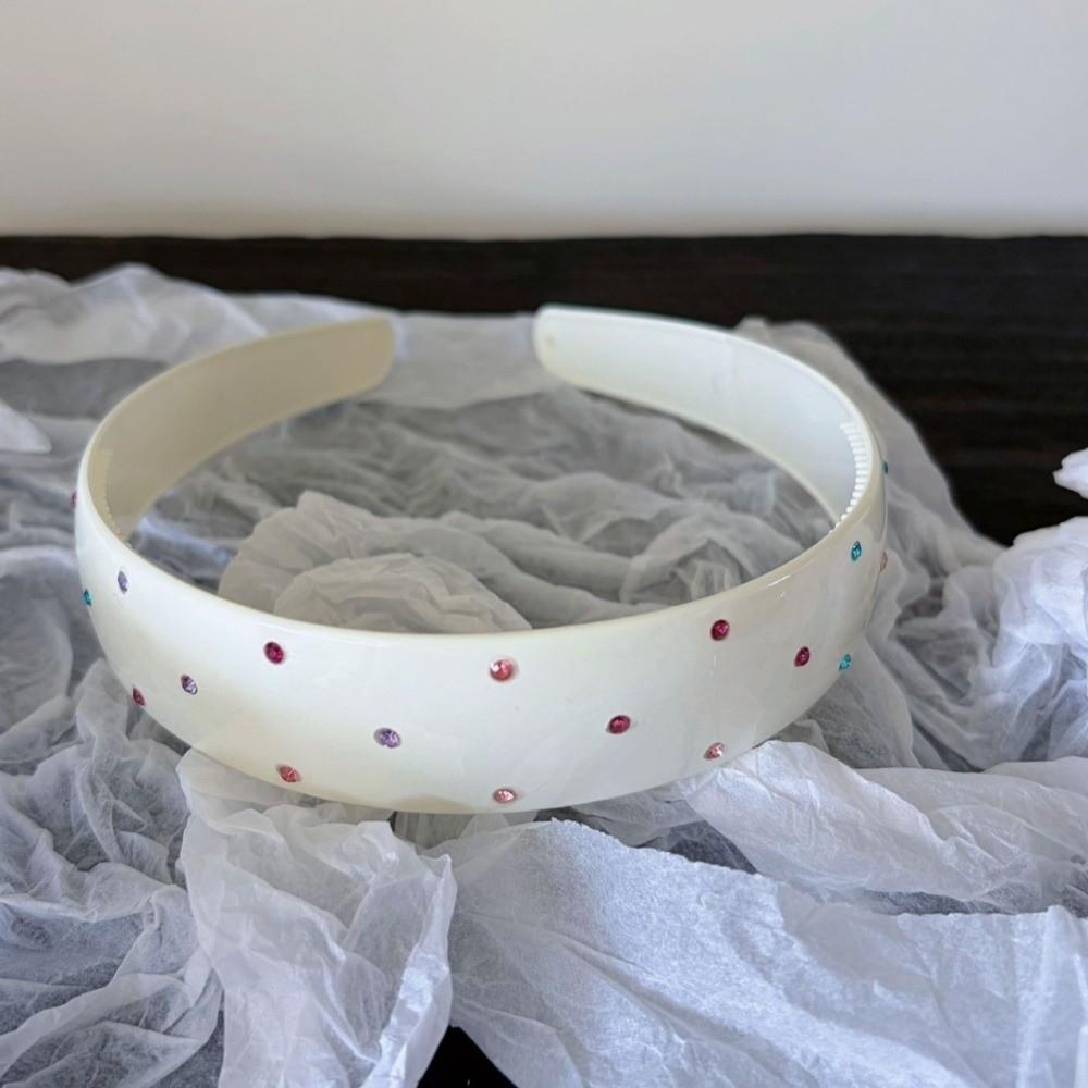 Leopard Print Acrylic Rhinestone Headbands Colorful Hair Accessories Luxury Wide Hair Hoops  Daily