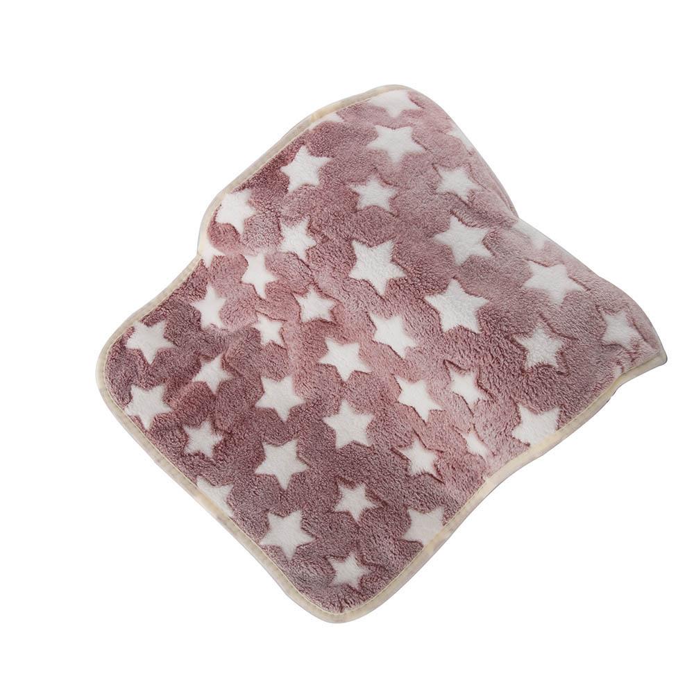 Подушка из кораллового флиса, мягкий коврик, теплый чехол с принтом звезд, подушка для кровати, товары для животных, одеяло для щенков