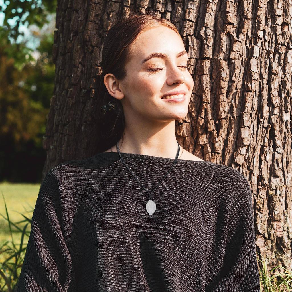 Белый агат лиса амулет унисекс [Koai] девятихвостая подвеска,