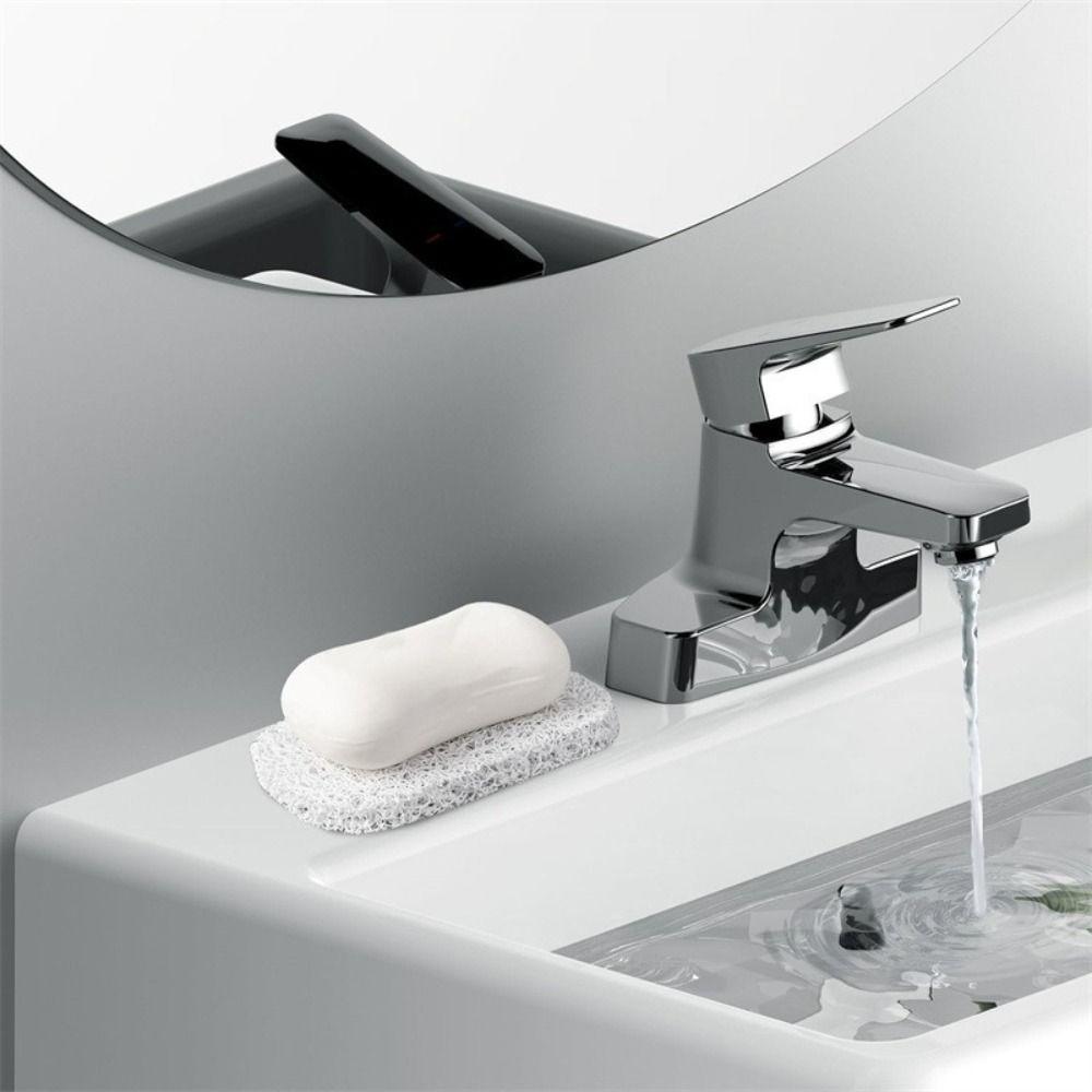 4PCS PVC Soap Saver Pad Self Draining Anti Slip Draining Soap Tray Lift Pad Design Creative Non Slip Soap Dish Home Cleaning