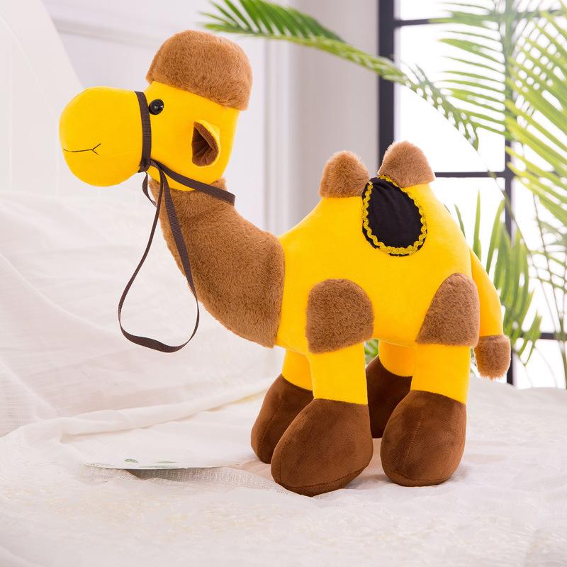 Simulated desert camel plush toy doll cartoon desert Bactrian camel travel gift