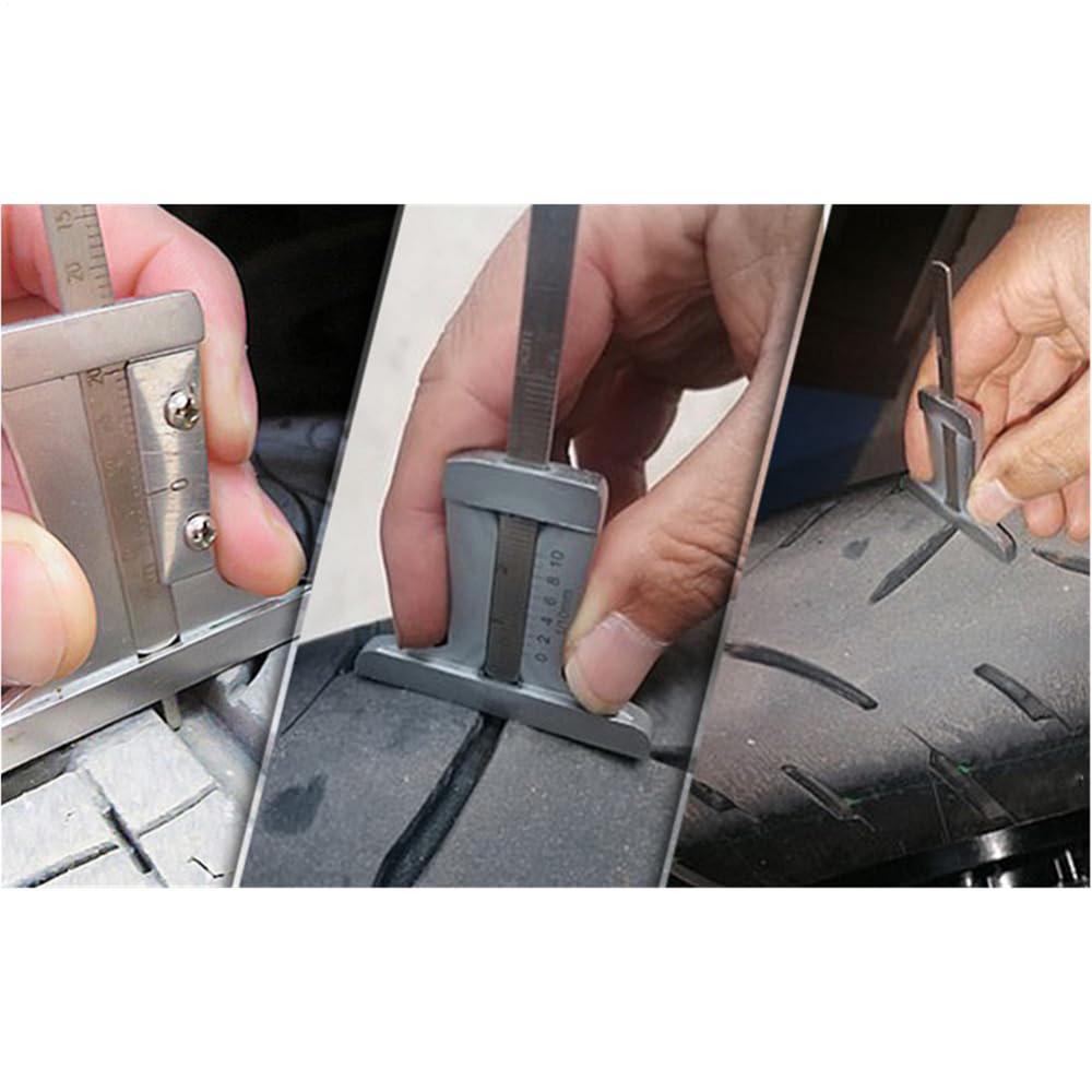 Tire Tread Depth Gauge Car Tire Groove Depth Meter Tool Car Tire Depth Measuring Tool For SUV RV Trucks Motorcycles
