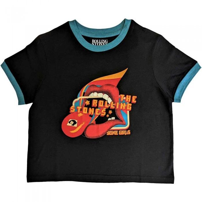 The Rolling Stones Unisex Adult Some Girls Lick Ringer Crop Top