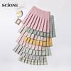 Летние женские плиссированные юбки с высокой талией, женская клетчатая мини-юбка, милые женские танцевальные юбки для девочек, плиссированные юбки в консервативном стиле
