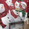 Christmas Tree Snowman Snowflake Red Sheer Curtains for Living Room Decoration Window Curtains Kitchen Tulle Voile Curtains