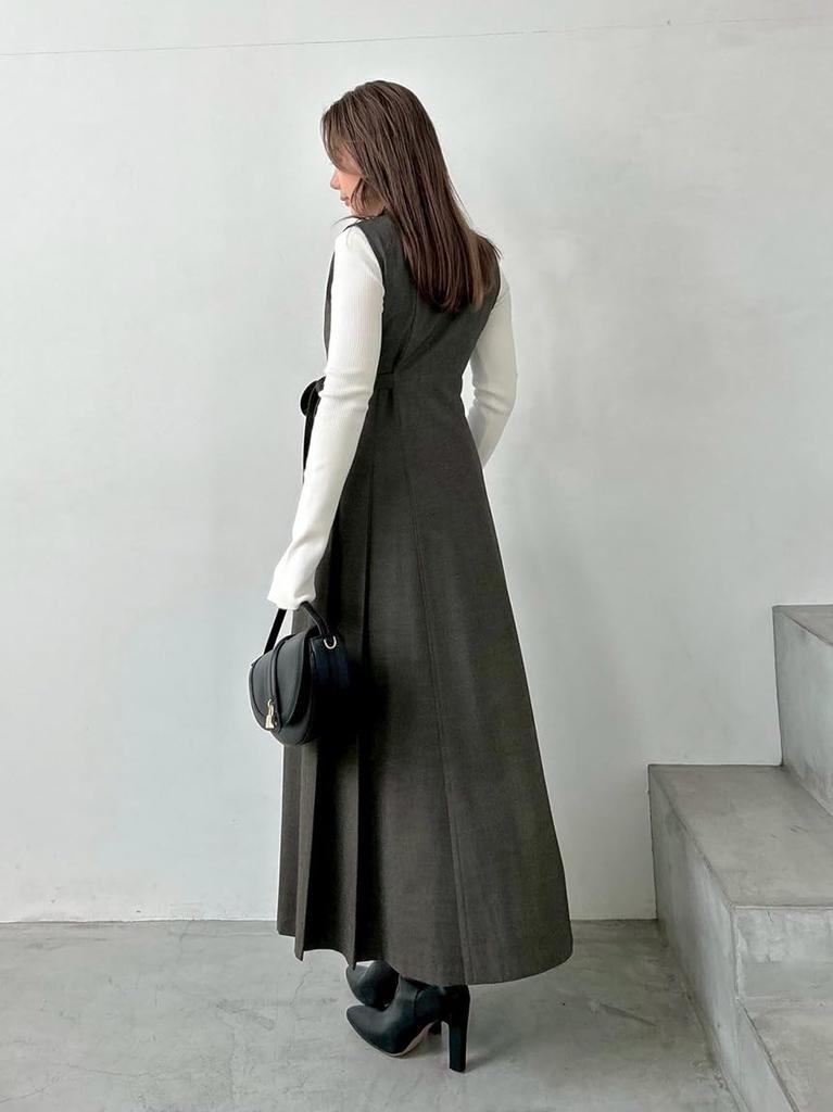 Sus Side Pleated Tailored Dress SWFO255076CGRY1