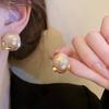 Серебряная игла новые крупные бусины гвоздики новые дизайнерские квадратное лицо ушная игла женщины