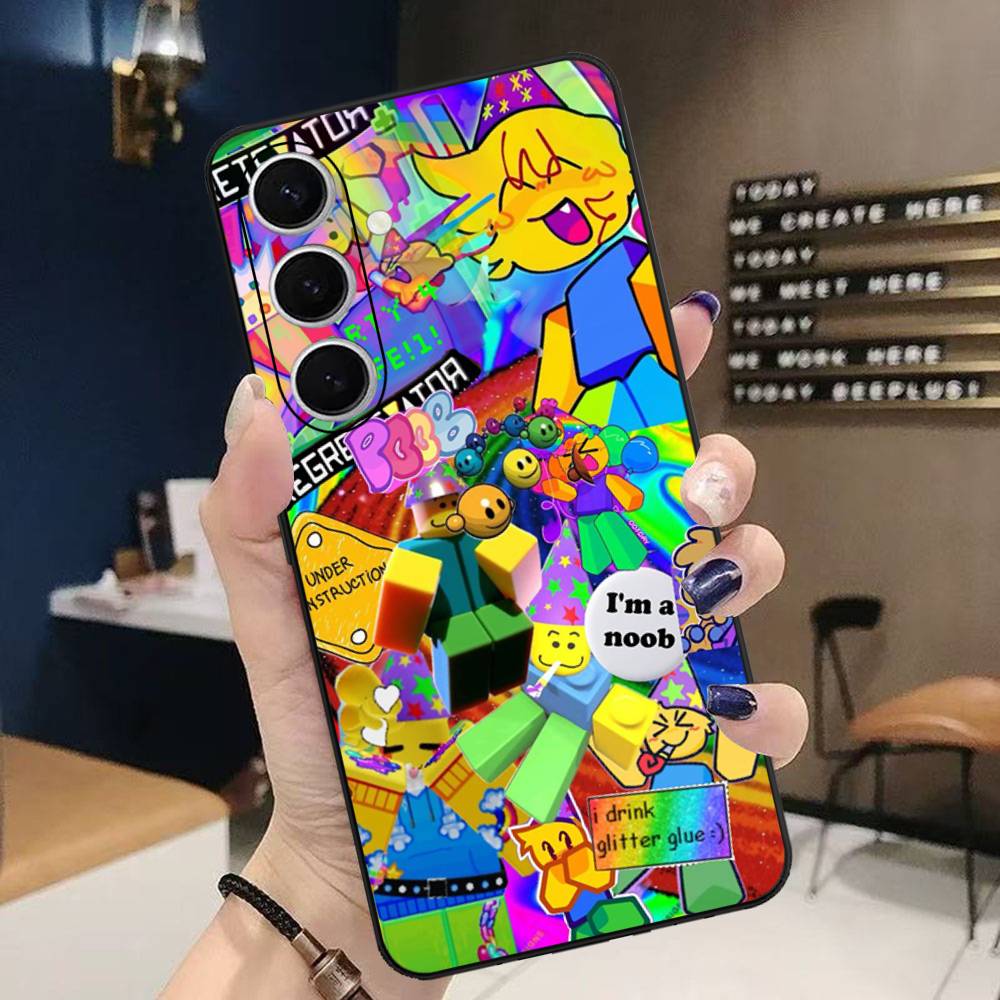 Популярная игра R-Roblox Чехол для телефона для Samsung S 24 Fe 25 Ultra Plus 20 Lite 21 30 22 23 24 22 Ultra 5G Fundas