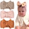 Children's Jacquard Headband Big Bows Newborn Elastic Soft Nylon Headbands For Baby Girl  Infant Hair Accessories Kids Headwear