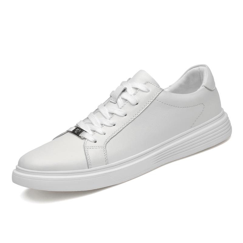 Роскошные мужские белые туфли, повседневные туфли из натуральной кожи на плоской подошве, мужские туфли на шнуровке, качественные кроссовки, мужская теннисная обувь ручной работы