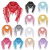 Women Lace Sheer Floral Scarf Shawl Wrap Tassel Scarf