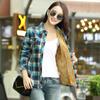 Зимняя теплая женская бархатная толстая куртка в клетку, стильная рубашка, пальто, повседневная верхняя одежда