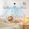 With 3 Fans Adjustable Air Vent Baffle Ceiling Vents Conditioner Baffle AC Vent Baffle  For Bedroom