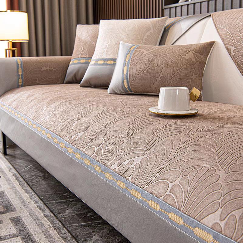 Universal Sofa Cushion for All Seasons Dutch Velvet Light Luxury Seat Cushion Simple Style High-end Sofa Towel