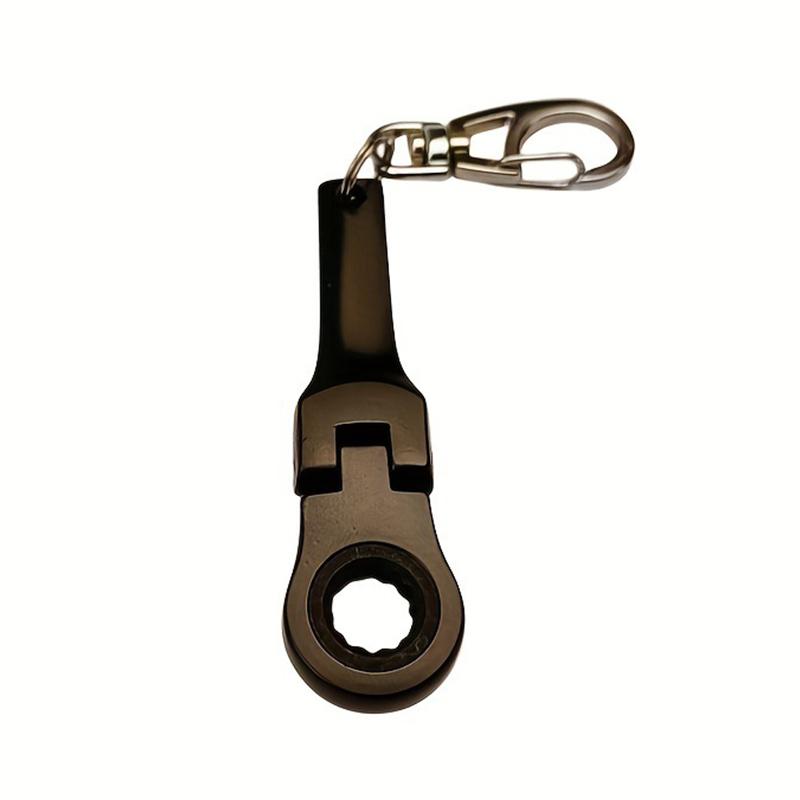 Portable Keyring 10mm Ratchet Wrench Mini Shaped JDM Metal Racing Keychain Key Chain Ring Keyring Car Accessories