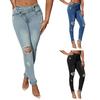Fashion New Women's Jeans Solid Color High Waist Slim Fit Skinny Jeans