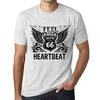 Men’s Vintage Tee Shirt Graphic T Shirt Feel The Heartbeat Vintage White