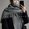 Autumn and Winter Warm Wool Tassel Triangle Scarf Women's Cold Proof Shawl Scarf Scarf