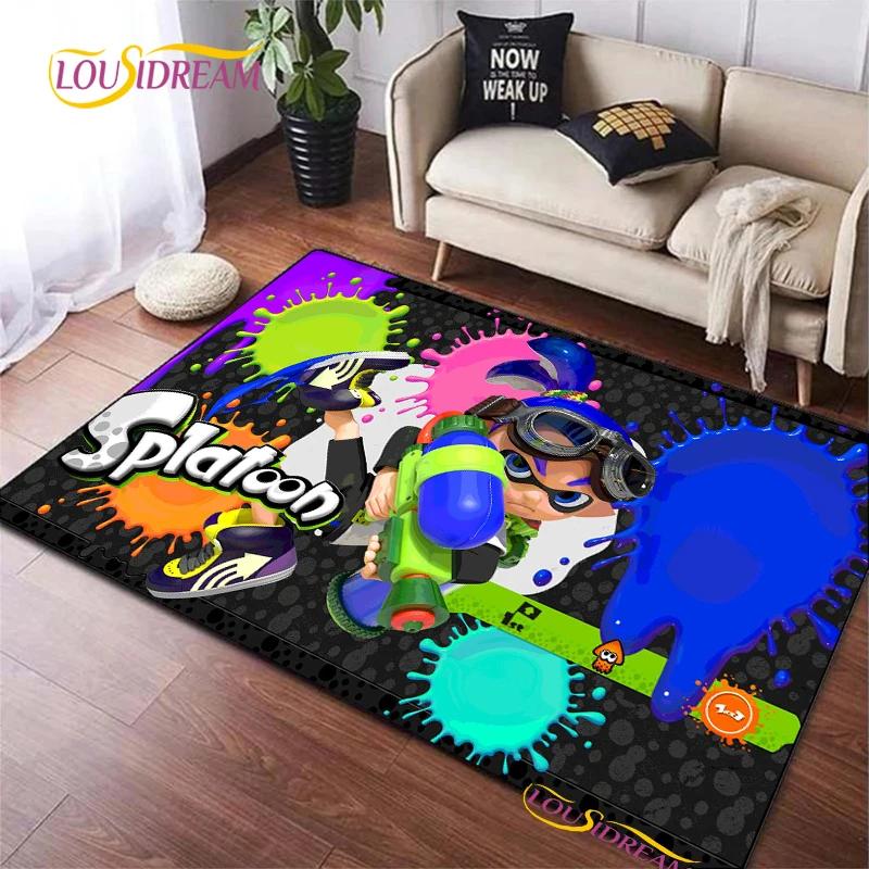 Мультяшный ковер Splatoon для гостиной, спальни, коврики для зоны, нескользящий коврик для пола на кухню, коврик-постер, подарок на день рождения