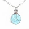 Green Blue Luminous Ball Neck Chain Glass Luminous Pendant Luminous Glass Necklace  Photo Props