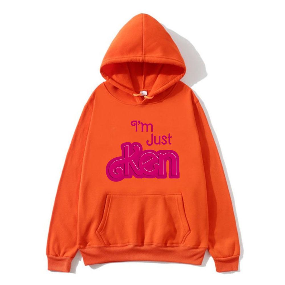 Я просто Кен Райан Гослинг Толстовки Удобные Весенние Мужские Женские Свитшоты Молетом Розовый Графический с Буквами С Капюшоном