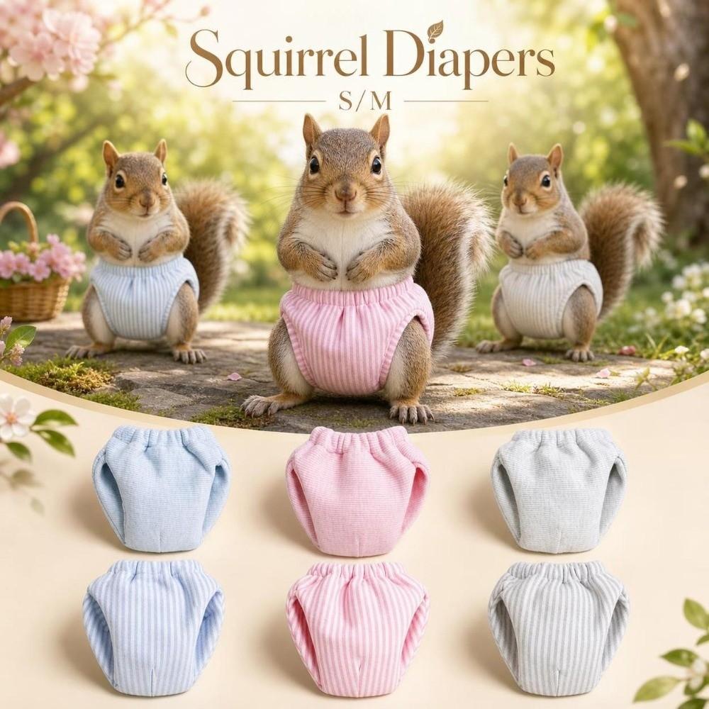 Absorbent Squirrel Diapers Elasticity Leak-Proof Pet Menstruation Diaper Comfortable Breathable Small Pet Diapers Rat