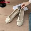 Fashion Luxury Fashion Round Toe Women Flats Slip On Shoes Soft Female Butterfly-Knot Footwear Shallow Ladies Flats With Shoes