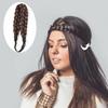 Накладные волосы женские эластичные плетеные повязки на голову парик твист повязки на голову обруч для волос богемный плетеный ободок для волос