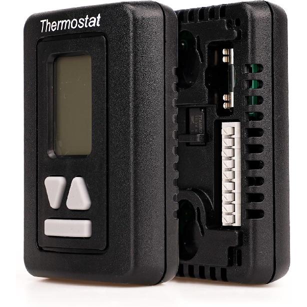 RV Thermostat 94303382 12V,9430,Replacement Black Digital RV Thermostat Hot/Cool Compatible Machine 9430-338