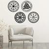 Norse Mythology Viking Compass Wall Sign - Iron Metal Art Decor (Odin Symbol)