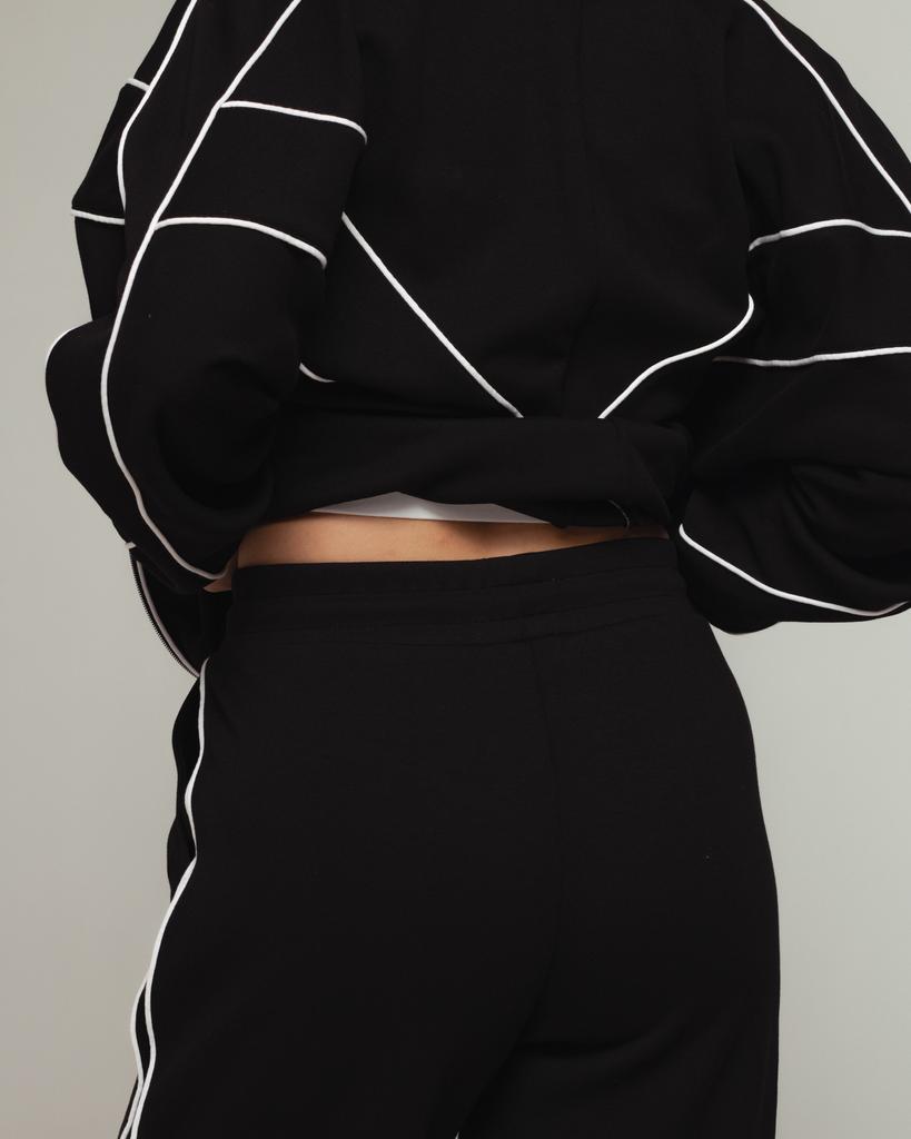 Костюм спортивный женский Samsara 1300 36 черный (кофта, штаны)