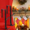 Fireplace Garland Hanger 2 Pieces Fireplace Stocking Hanger Christmas Decoration Adjustable Hooks For Retail Store Display
