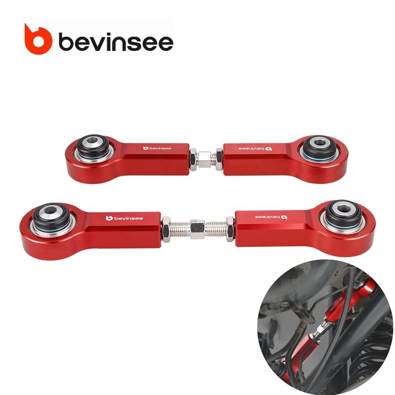 BEVINSEE Adjustable Rear Upper Control Arms w/Monoball For BMW E90 E91 E92 E93 E81 E82 E87 E88 Replaces 33326777980 33322406292