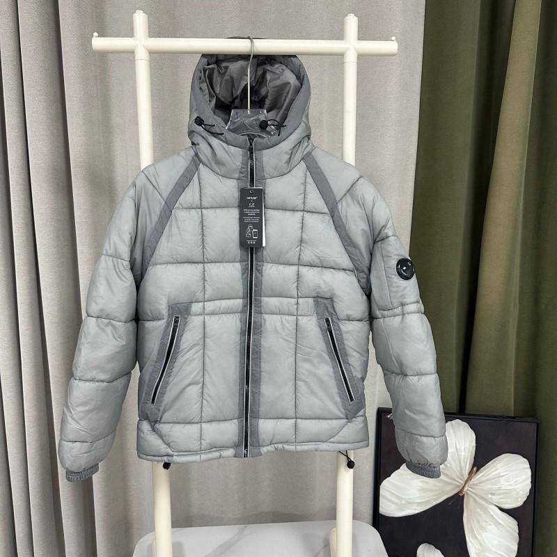 Mens Cotton Puffer Jacket With Patch Badge Hooded Loose Fit Streetwear Outdoor Winter Coat