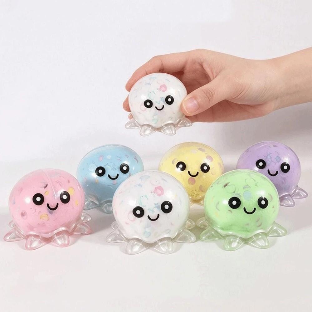 Vibrant Colors Octopus Squeeze Toy Soft Squeezable Octopus Squishy Toy Sensory Play