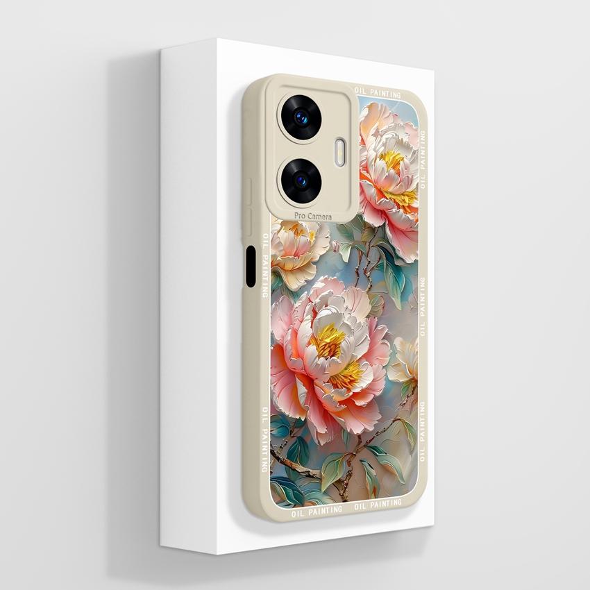 Красивые чехлы для телефона в форме сердца любви для Realme C55 C35 C25 C20 C15 C11 C21Y C25Y Мягкий жидкий силиконовый бампер Противоударный защитный чехол для Realme Casing