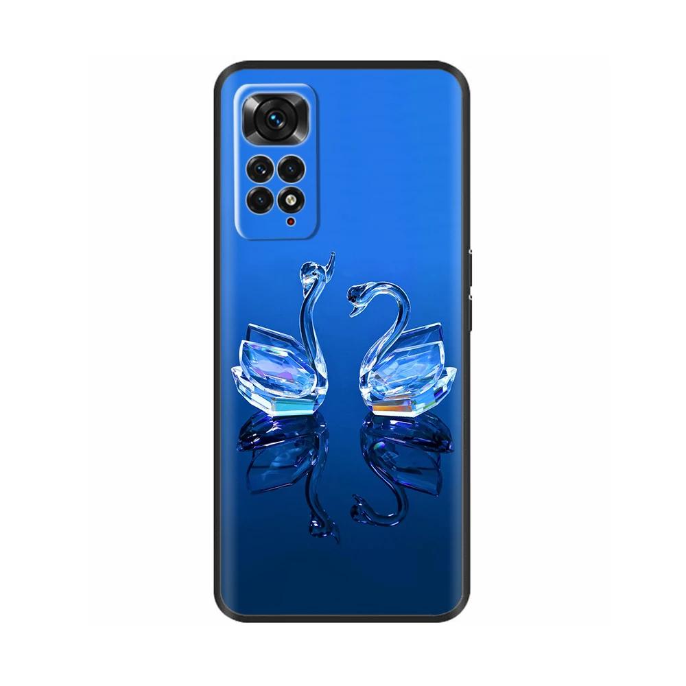 Чехол для Xiaomi Redmi Note 11 11S Мягкий Жидкий Силикон Мультяшная Крышка для Redmi Note11 Pro Plus Fundas Узорчатая Полная Защита